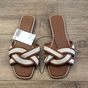 H&M Tan and Cream Sandals